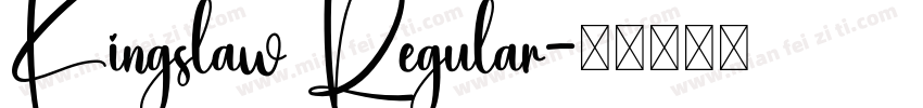 Kingslaw Regular字体转换